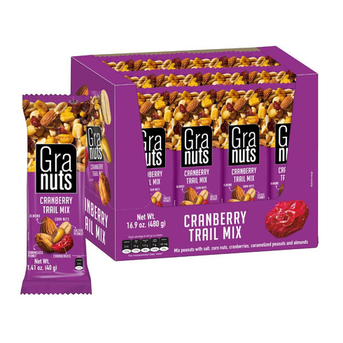 Granuts Cranberry Trail Mix | Caramelized Peanuts | Crunchy Corn Nuts +