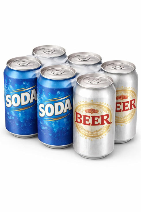 F.e.s.s. 6-Pack 12oz (500) Universal Fit Rings for Beer and Soda Cans by