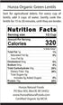 Hunza Natural Foods (2 lbs) Hunza Organic Green Lentils