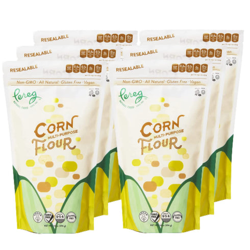 Yellow Corn Flour (14 Oz x 6 Pack) - Vegan, Non-GMO, Made