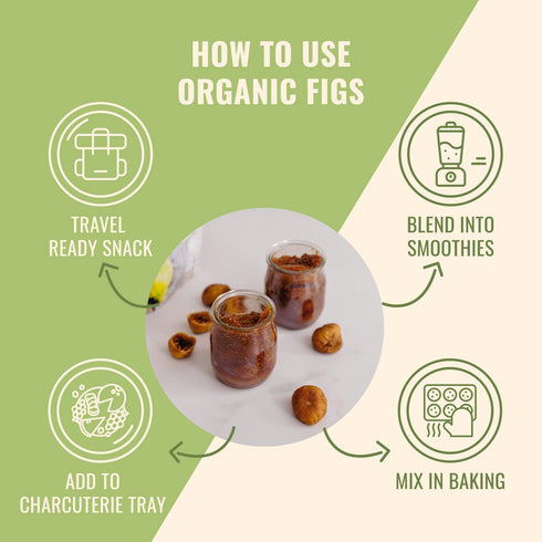 Sunny Fruit Soft Organic Turkish Dried Figs, 1 Bag (5 Individual Portion Packs), No Preservatives, Healthy Snack
