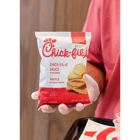 Giri 1.5 oz (6-Pack) (6 Count) chikfila Sauce Flavored Waffle Potato Chips Bags Crispy Waffle Cut Chips with chikfila