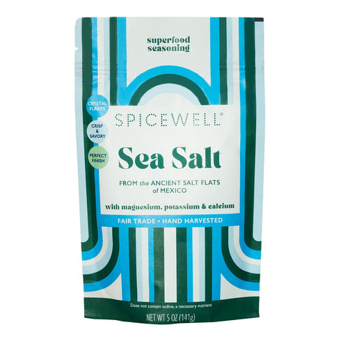 Spicewell Sea Salt Pouch - Artisanal Hand-Harvested, High in Electrolytes, Magnesium, Potassium