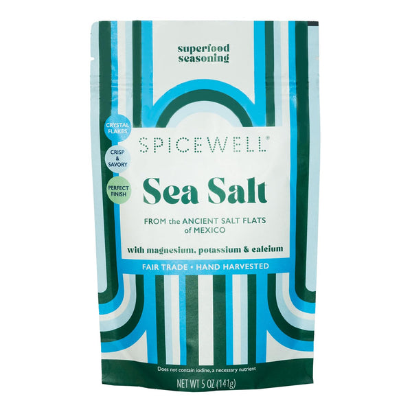 Spicewell Sea Salt Pouch - Artisanal Hand-Harvested, High in Electrolytes, Magnesium, Potassium