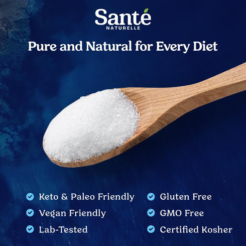 1.1lb (18oz) 82+ 100% Sante Naturelle Celtic Salt Organic Fine Ground - Unrefined French Mineral Sea Salt Organic, Rich