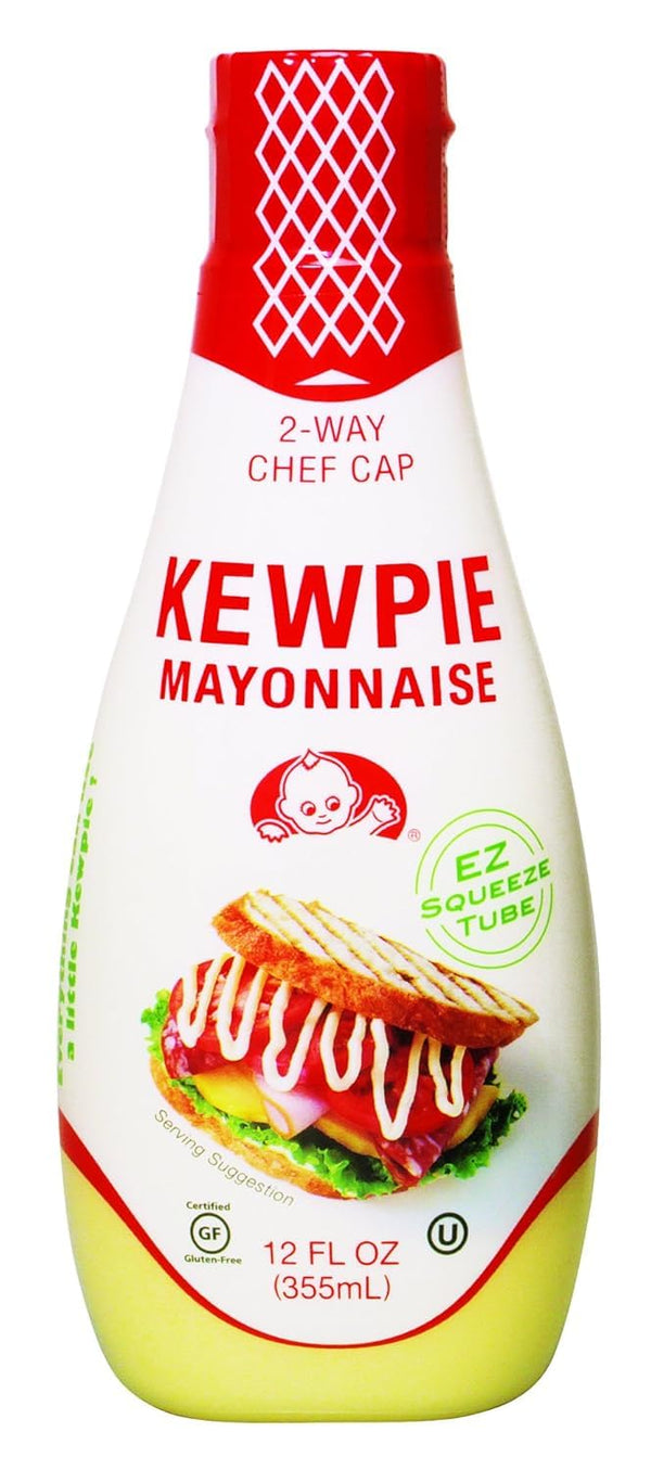 Kewpie Squeeze Mayonnaise, Japanese Mayo for Sandwich Spread, Salad, Toast, 12 Ounce,