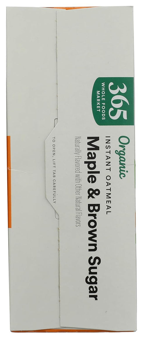 365 8 Pack, 11.3 OZ by Whole Foods Market Organic Maple & Brown Sugar Instant Oatmeal