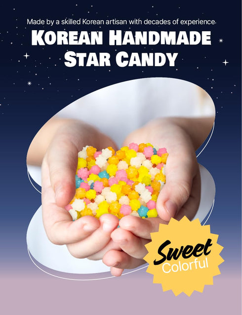 100g(3.5 NICE WITCH'S Konpeito Sugar Candy - Ounce) Sweet And Colorful/Handmade Star Candy/