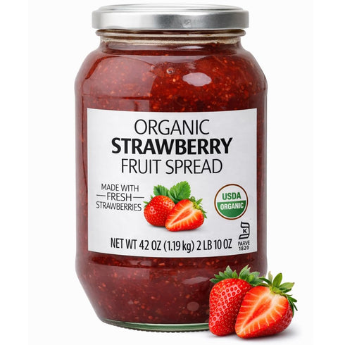 Pet4Homy Signature Organic Strawberry Fruit Spread, 42 oz (2 lb 10 oz) Jar