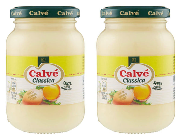 Calv :"Classica" Italian Mayonnaise 225ml Jar (Pack of 2) Total 450ml