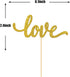 Gold Glitter Love Cake Topper - Wedding/Engagement/Bridal Shower/Anniversary/Birthday Decorations Supplies