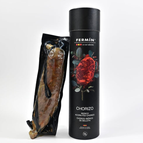 (1 LB FERMIN Iberico Acorn-Fed Chorizo Approx) Authentic Dry-Cured Spanish Chorizo Iberico de Bellota