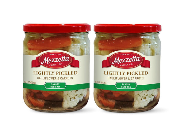 Mezzetta Pickled Vegetables Cauliflower and Carrots Brined with Savory Herbs Vegan Crunchy