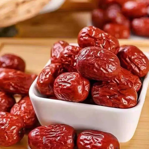 ZCFIKJ 18 oz 500g (jujube-1.1 lb) Jujube Dates Fruit,Chinese Red Dates Jujube Dried Date Jujubes Juju All-Natural