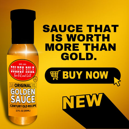 Golden Rule Golden BBQ Sauce-Tangy Gold BBQ Sauce, Gourmet Carolina Sauce, Tangy BBQ Sauce with South Carolina Mustard, Premium Ingredients