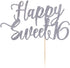 Happy Sweet 16 Cake Topper - Cheers to 16 Years, Happy 16th Birthday Decoration for Sweet Sixteen / 16th Anniversary