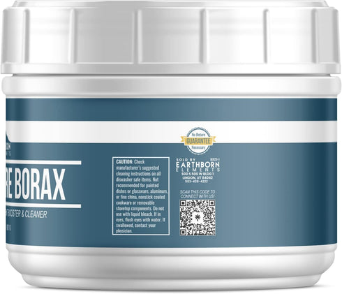 (2 lb Earthborn Elements Washing Soda, Borax, and Baking Soda Tubs Bundle, Each) Cooking, Cleaning, Non-Toxic