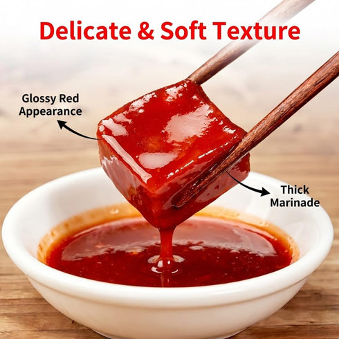 fhtdpmbmsfss 11.99oz (340g) Traditional Fermented Bean Curd (Red Bean Curd / Furu), | Fermented Tofu Cubes for Hot Pot