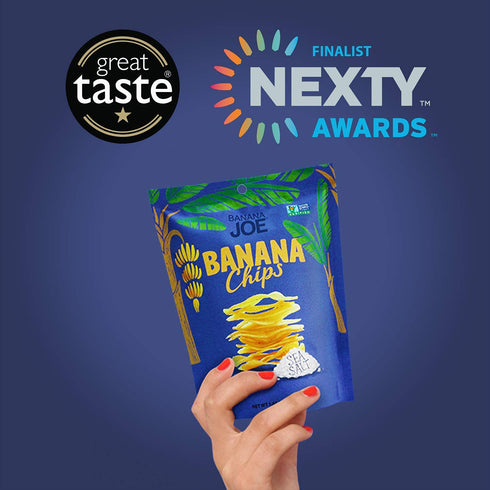 1 x6 Banana Chips Sea Salt Healthy Chips - Billion Probiotics healthy snacks for adults and kids, Gluten free Vegan