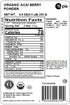 8.8 oz, Yupik Organic Acai Berry Powder USDA Certified, Non-GMO, Vegan, Raw, Gluten-Free, Kosher, Superfood, Rich