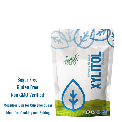 (3lbs) Sweet Nature | Birch Bark Xylitol Sweetener - Great Powdered Sugar Substitute for Diabetics - Natural, Keto