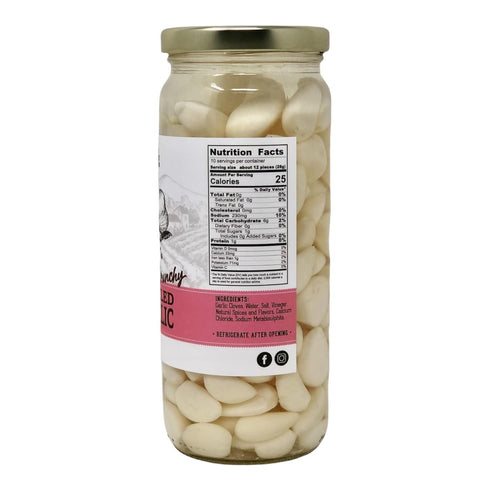 Lara's Gourmet Passions (16 oz) Lara's Pickled Garlic Cloves in Jar fl - Crunchy and Mild Flavor - Long Shelf Life