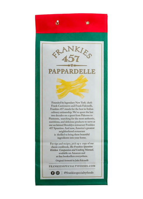 457 16 (1 LB) Frankies Artisanal Pappardelle Pasta - Authentic Premium Italian Handcrafted Pasta - Imported from Italy