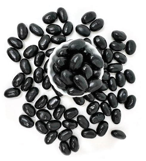 1 SweetGourmet Black Licorice Jumbo Jelly Beans, Bulk Unwrapped Candy, Pound