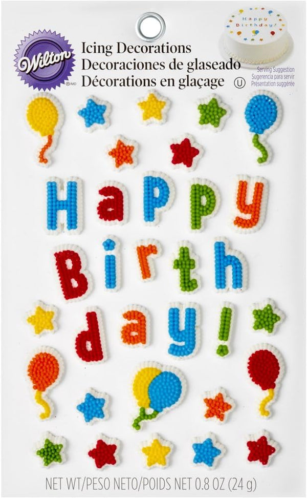 Wilton Kid's Birthday Edible Cake Topper Decorating Kit