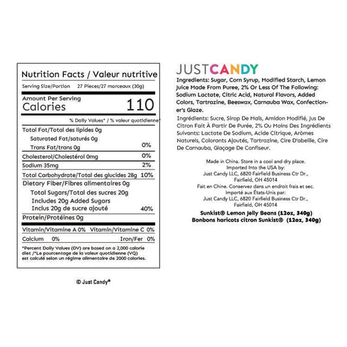 12oz 300 Yellow Candy Jelly Beans Lemon Sweet Jelly Beans in Bulk (Approximately Pieces) For Candy Buffets, Party