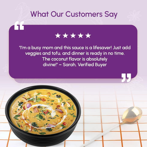 Simmer 12 (5.29 oz Indian Sauce Coconut Curry Organic, Vegan, Gluten-Free, GMO-Free Microwavable Cooking Sauce Pouches