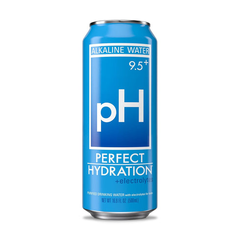 9.5+ 16.9 oz Pack 24 Perfect Hydration ph Alkaline Water, Electrolyte Minerals for Taste, Made in the USA, Recyclable