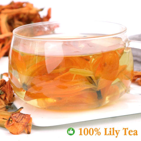 Plant Gift 100% 35g Pure Natural Lily Tea, Premium Lilies, Dried Lilium Brownii Lily Flower Tea Lilium Flower bud Tea