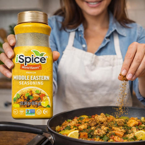 22.36 oz iSpice Blend | Middle Eastern Seasoning | | Mixed Spice & Seasoning | Bulk Size | Halal | Kosher (Middle