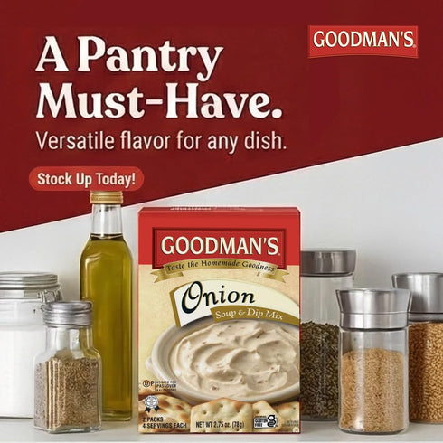Goodman's 2.75 oz. Pack 6. Onion Soup & Dip Mix Kosher For Passover