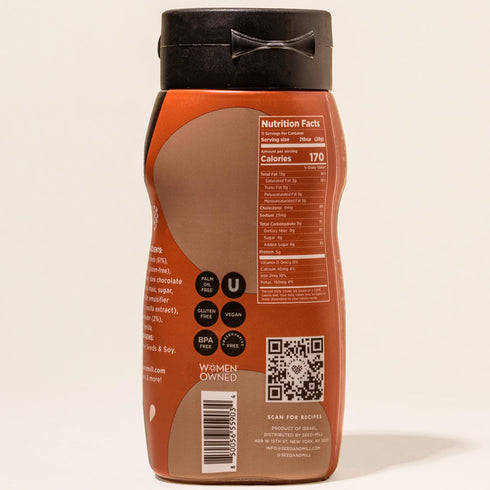 Seed + Mill Chocolate Sesame Sauce - Vegan, Kosher, Non-GMO, 10.93oz Squeeze Bottle, Great on Desserts & Hummus
