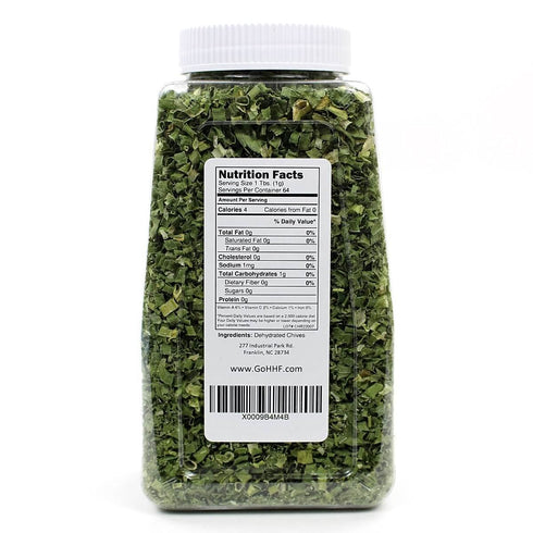 Harmony House Dried Chives, Chopped – Dehydrated Vegetables for Cooking, Camping, 1.5 oz, Quart Jar