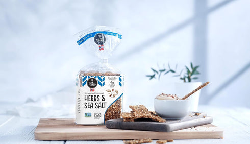 8.29 oz (235g) (Pack 12) Sigdal Bakeri Herbs & Sea Salt Norwegian Wholegrain Crispbread | All Natural Non-GMO