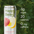 12oz (4 Pack) Happy Being Raspberry Lemon Sparkling White Tea Antioxidant & Polyphenol Rich, Infused with Turmeric