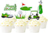 24Pcs Golf Cupcake Toppers, Golf Shoes Bag Ball Carts Lawn Cake Picks for Birthday Party Supplies