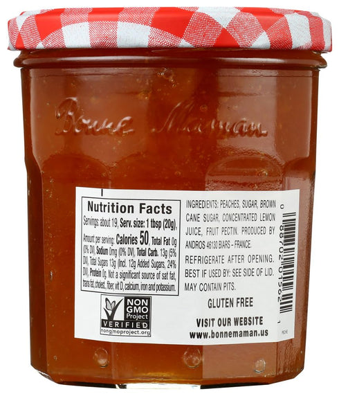13-Ounce (Pack 6) Bonne Maman Peach Preserves, Jars