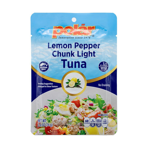MW Polar Chunk Light Tuna Pouch, Lemon Pepper, 2.6oz (Pack of 24)