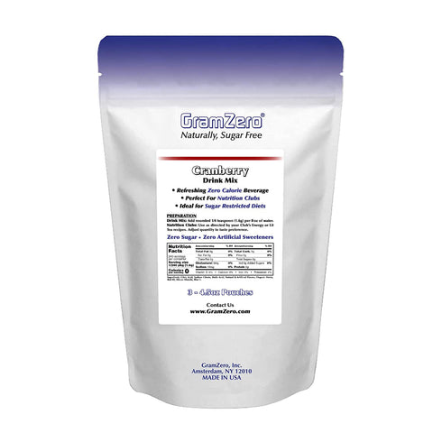 Cranberry Zero Calorie Drink Mix - Sugar Free Stevia Sweetened