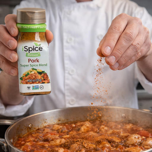 100% iSpice - Salt-Free | Sugar free | Pure Wellness Pork Seasoning Fat Free Super Spice Blend | All Natural