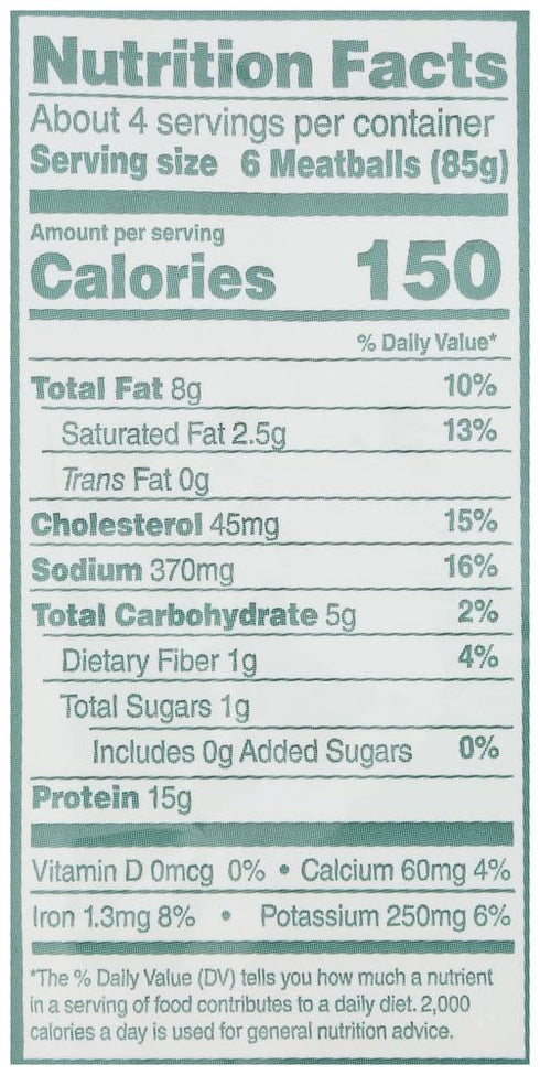 Simek's 12 , Turkey Meatballs, Ounce