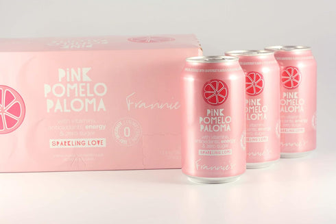 AmishTastes 12 Oz. (Pack 8 Frannies Sparkling Pink Pomelo Paloma, Protected With High-Density Foam, With Vitamins