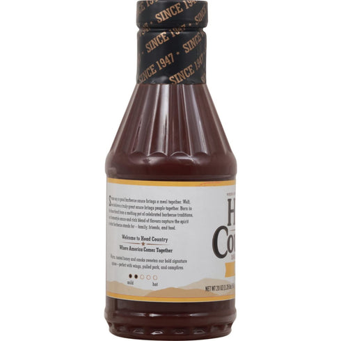 Head Country Bar-B-Q Sauce, Honey | Gluten Free, Soy Free BBQ Sauce With No Allergens | Sweet & Smoky Championship Barbecue Sauce Great on Beef, Pork & Chicken | 20 Ounce, Pack of 1