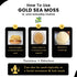 Herb To Body Irish Sea Moss, 4oz Gold, 100% Wildcrafted Raw and Dried Vegan Superfood