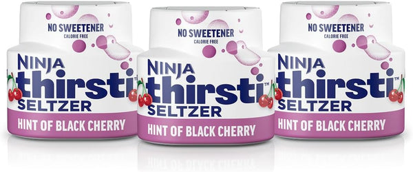 Ninja Thirsti Flavored Water Drops, SELTZER Black Cherry, Crisp and Refreshing Sparkling