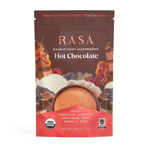 Rasa Magnificent Mushrooms Hot Chocolate | Adaptogenic Hot Cocoa Mix, Made With Organic